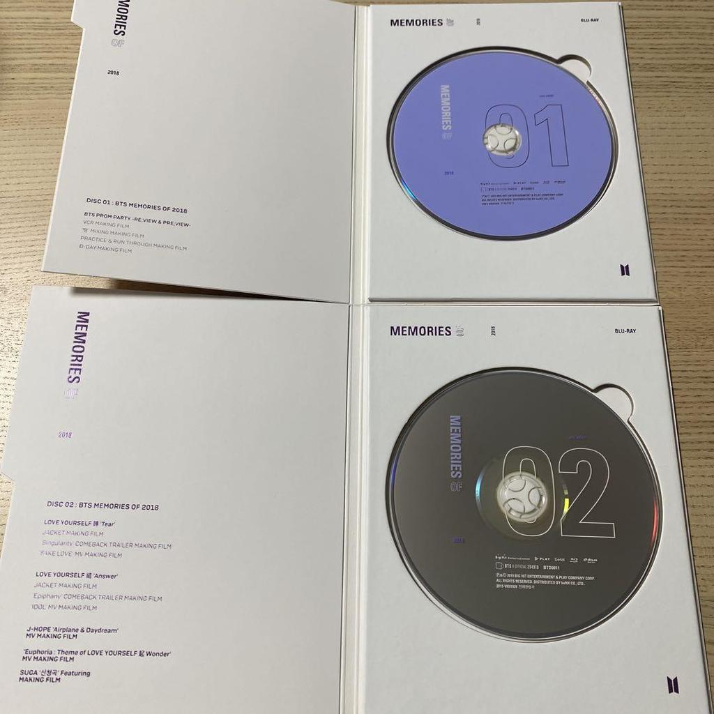 [USED] BTS MEMORIES OF 2018 Blu-ray V Taehyung Trading Card