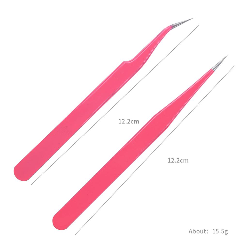 Straight and Curved Elbow Nail Art Acrylic Gel Rhinestones Picking Tool Anti Acid Nipper Gem Decor Eyelash DIY Nail Tweezers