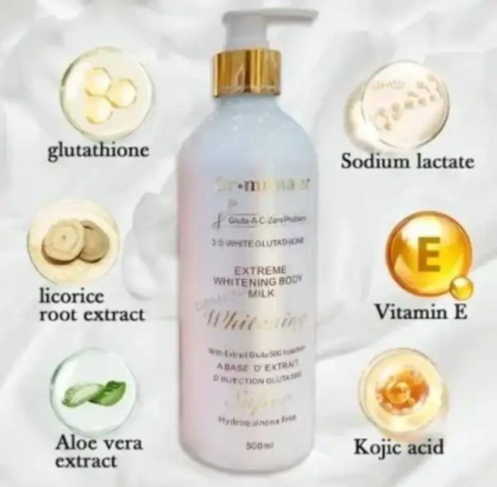 Lait Corporel - KUNCHIDIITA - 500ml - Non Gras - Tous Types De Peau - Glutathione