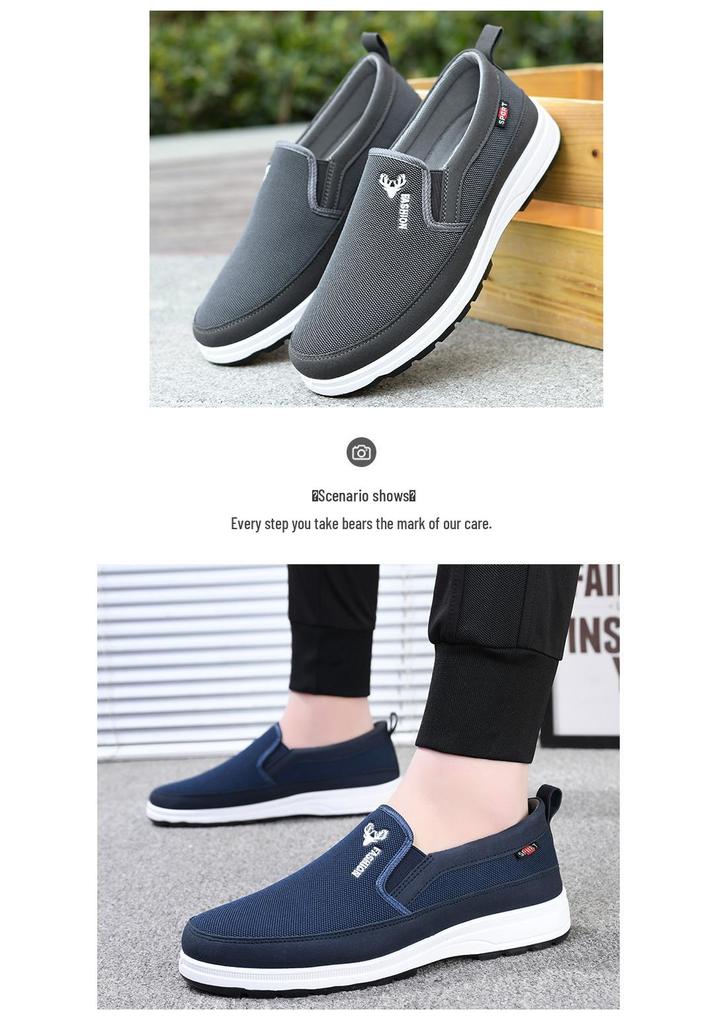 Spring & Autumn Non-Slip Breathable Lightweight Old Beijing Canvas Dad Shoes