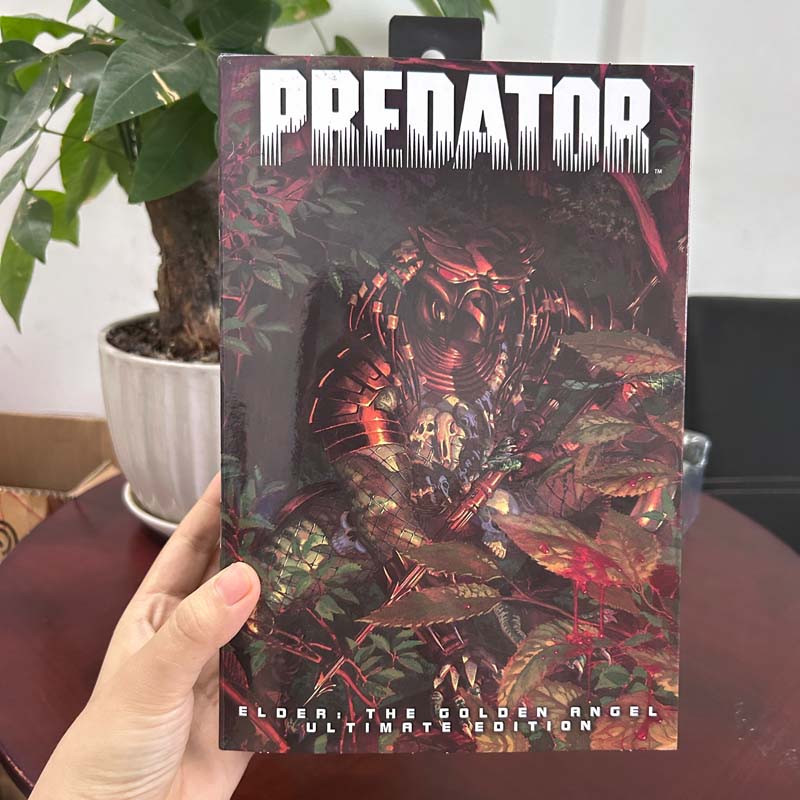 NECA Figure Predator Elder Predator Gold Kenner Leader Clan Chief PVC Action Figure Predator 2 Model Toys Joint Movable Gift