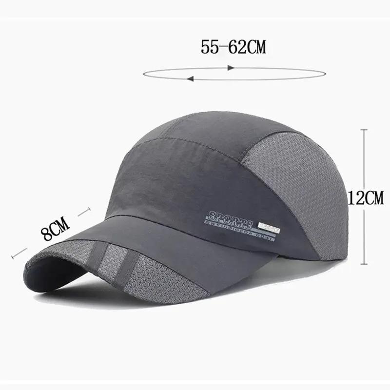 

4-in-1 Spring Sun & Sports Hat - UPF50+ Breathable Baseball Cap with Sweat-Wicking Band, Quick-Dry Design for Outdoor/Travel темно серый