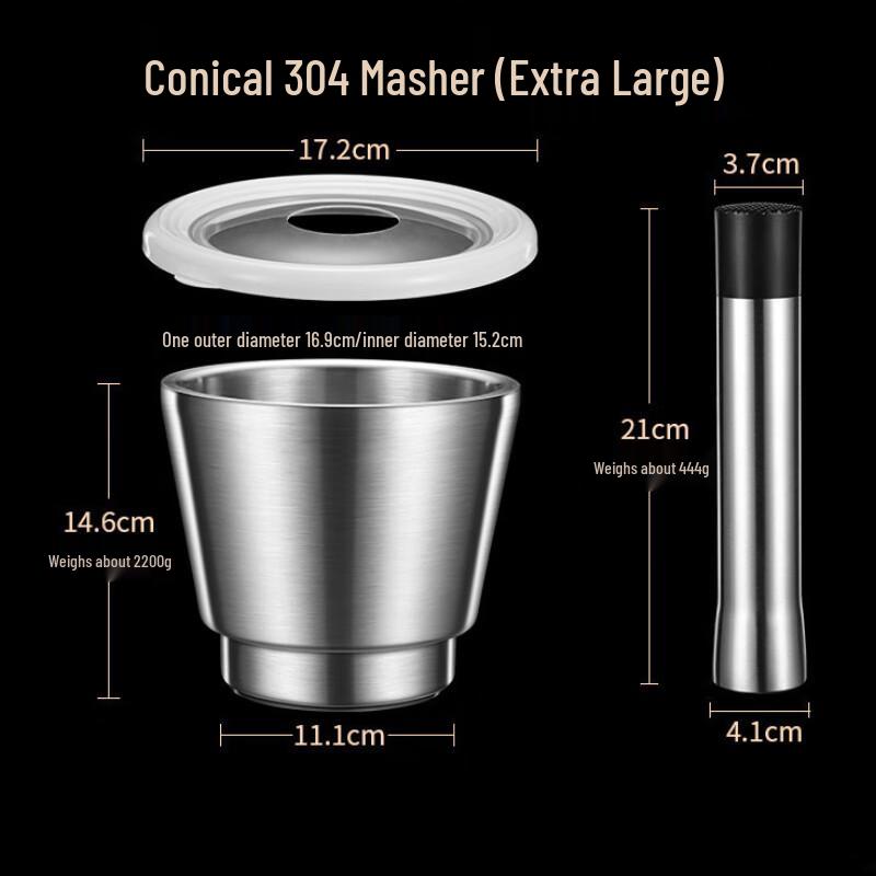 Xuyang Lancai 304 Stainless Steel Garlic Mortar and Pestle