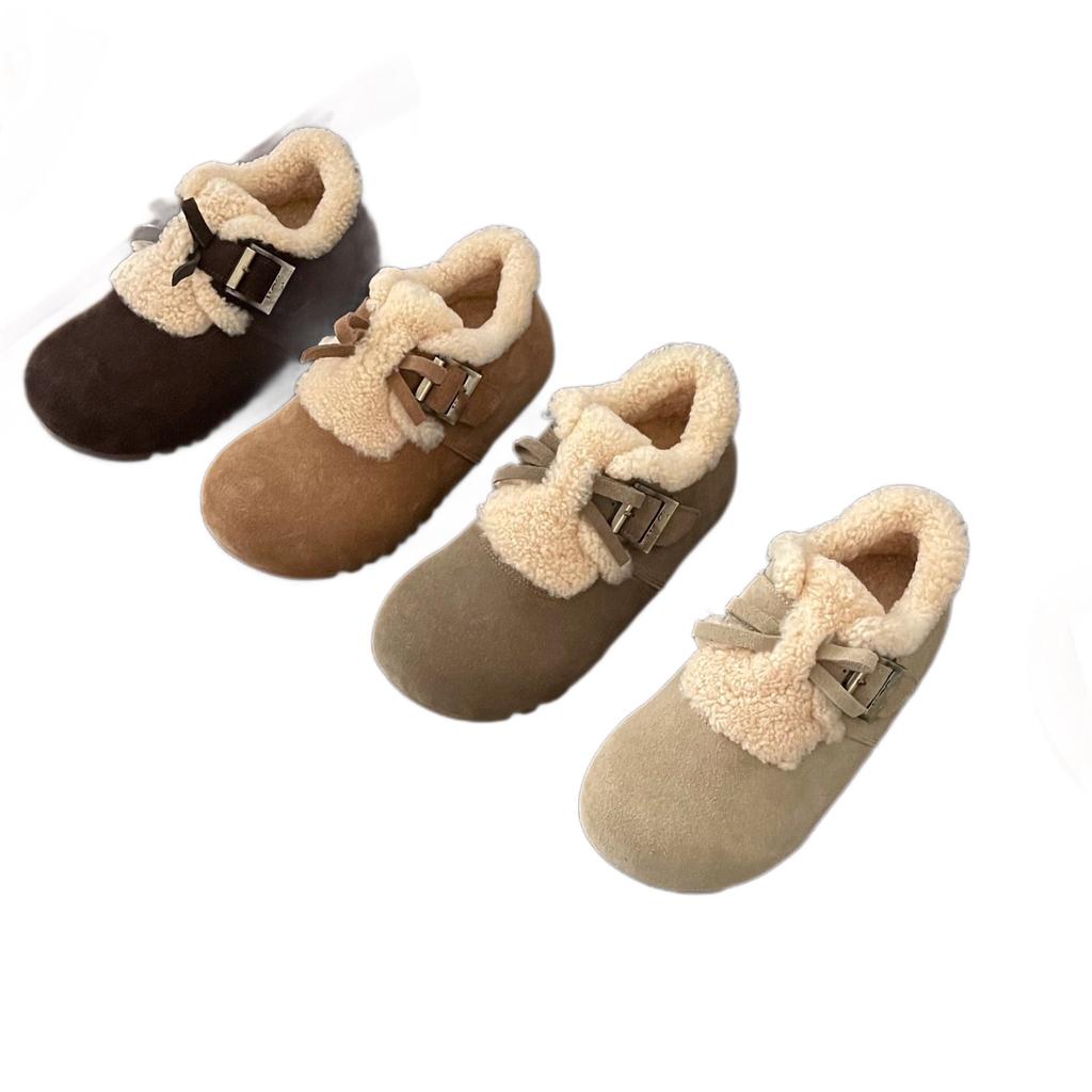 New velvet teddy fur women wear retro soft-soled fluffy cotton shoes platform snow boots in winter