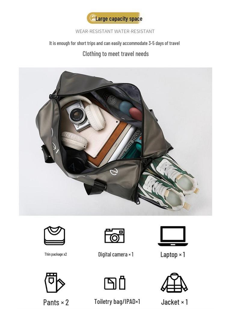 Unisex Fitness-Tasche mit Nass-/Trockenfächern - Ideal für Fitnessstudio, Reisen und Schwimmen