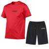 Sportbekleidungsset für Herren: Baumwollmischung Kurzarm-T-Shirt Sportshorts Fitnessstudio Laufbekleidung