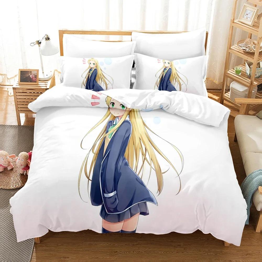 Comfortable Anime Print Duvet Cover Set With Duvet Cover And Pillowcases Twin Full Queen King Sizes For All Ages