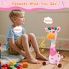 Adjustable Volume Dancing Talking Giraffe Toy with 10 Songs Swaying Dancing Giraffe  1-3 Years Old