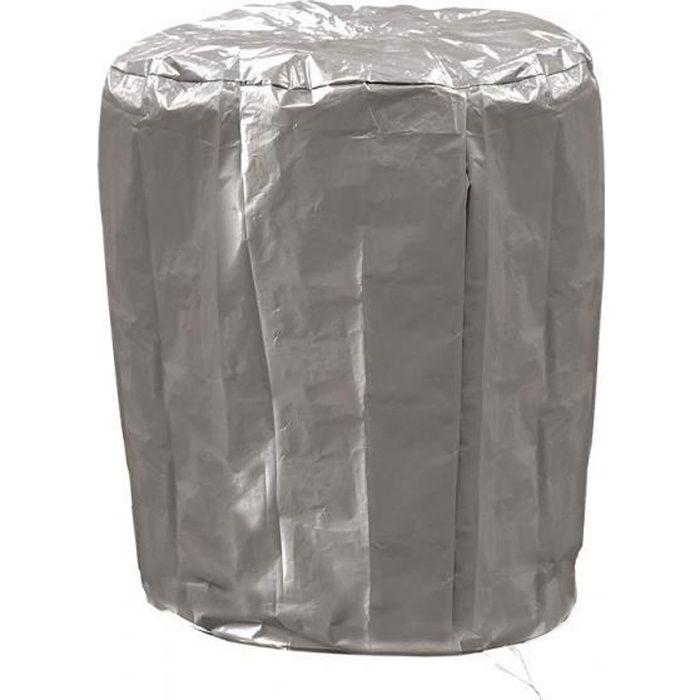 Capot de protection pour les roues - proplus - 96 x 75 cm - gris argenté - polyester - tissu