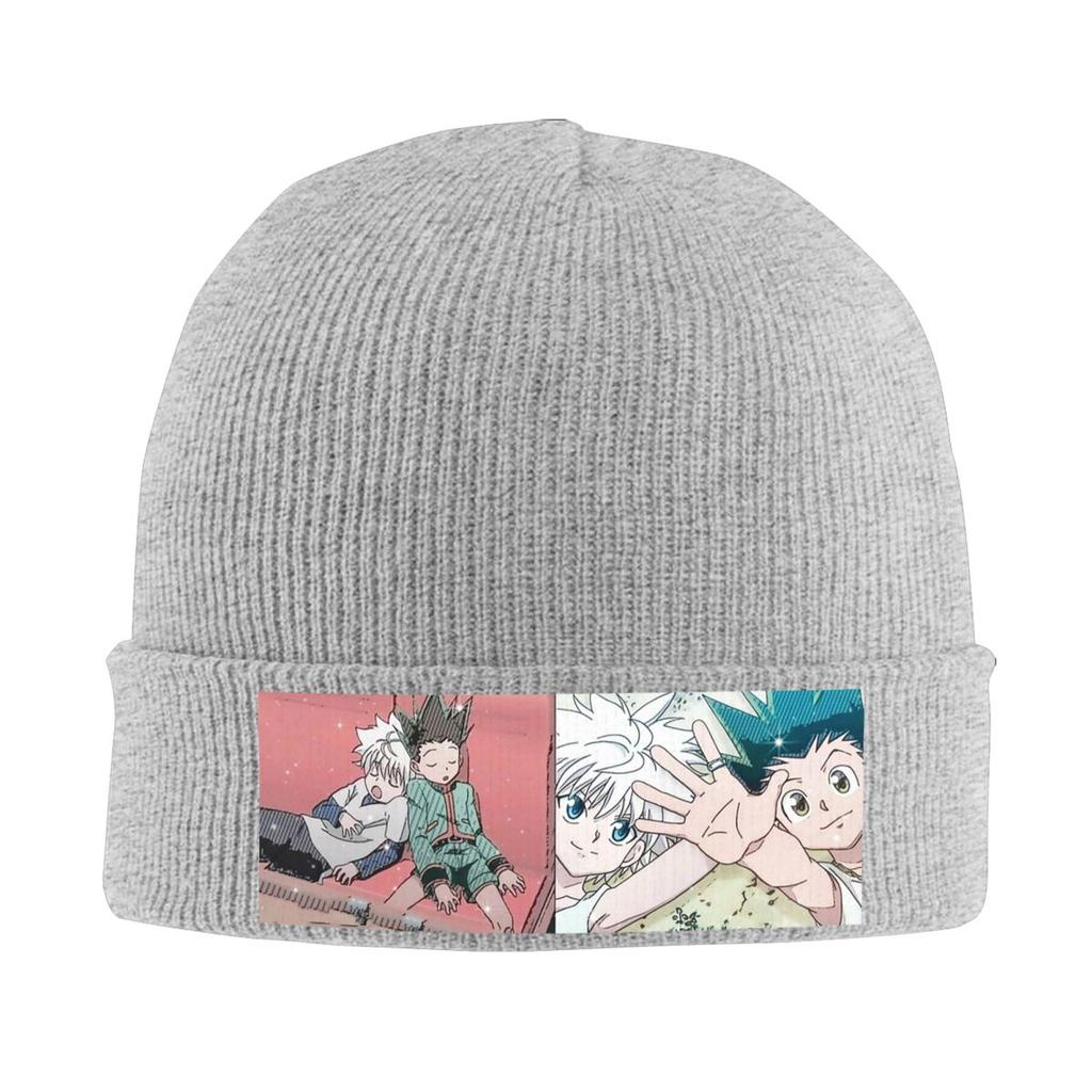 Gon And Killua HXH Hunter X Hunter Warm Knitted Cap Hip Hop Bonnet Hat Autumn Winter Outdoor Beanies Hats for Unisex Womenx Adult