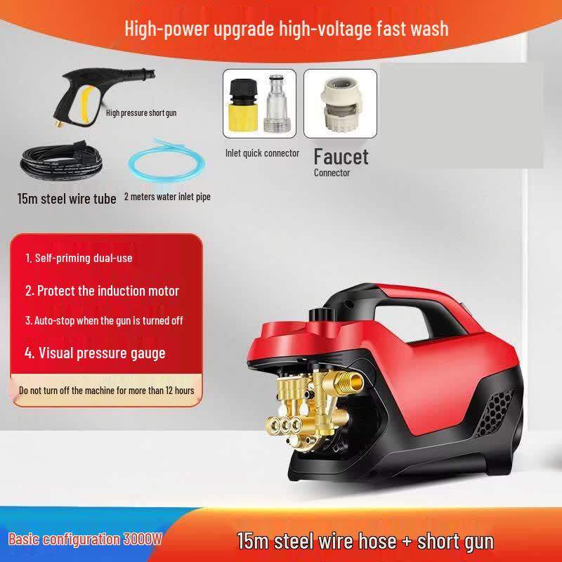 Tongjing Adjustable Pressure High-Pressure Car Washer CN plug (adapter included)
