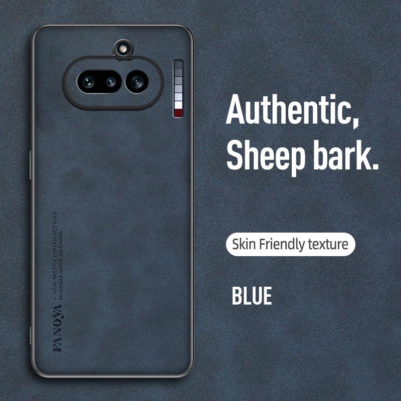 For Nothing Phone 4A Case Luxury PU Leather Phone Case For Nothing Phone4A 5G Back Cover TPU Silicone Shockproof Full Protection Nothing Phone 4A синий