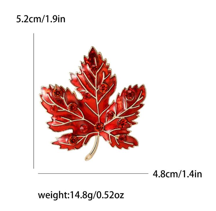 

Fall Autumn Leaves Brooch Pin Vintage Rhinestone Maple Leaf Brooches Lapel Pins Thanksgiving Jewelry Accessory Gifts Unisex