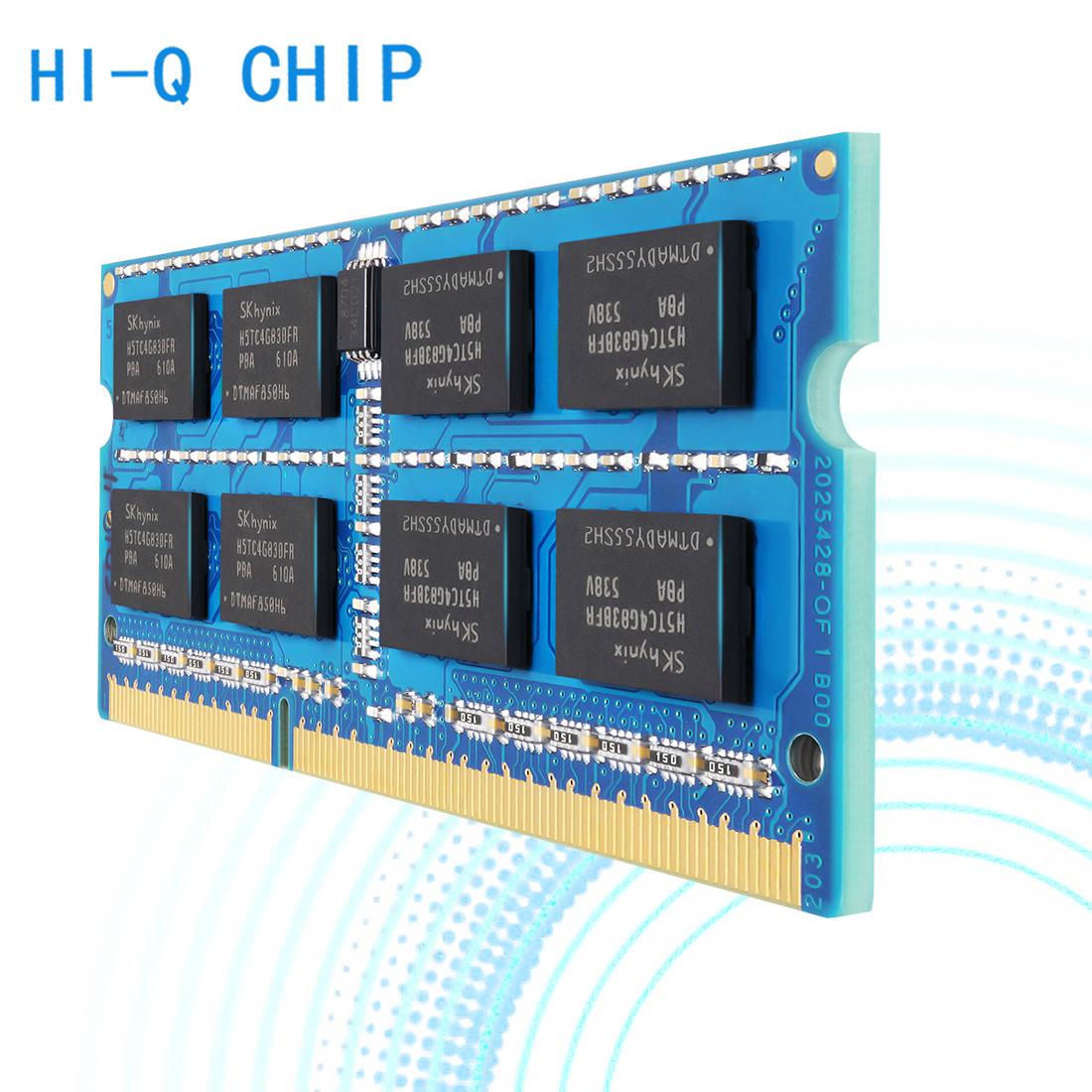 

Високоякісна оперативна пам ять Tecmiyo для ноутбука 16 ГБ ( 2X 8 ГБ ) DDR3 1600MHz PC3-12800S 2RX8 SODIMM 1.5V Non-ECC Ноутбук Пам ять - Синя 2X 8GB DDR3 1600MHz