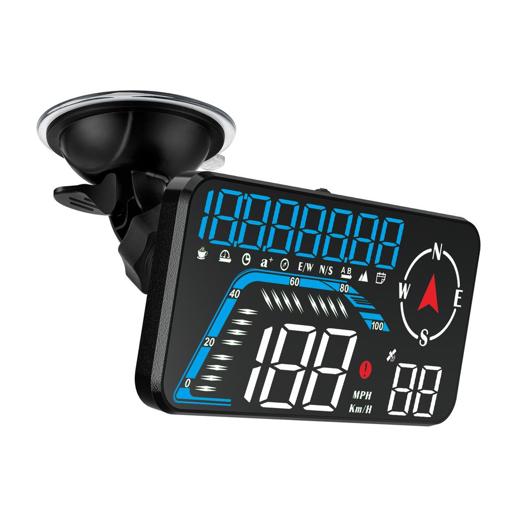 HD Vehicle Speedometer Universal GPS HUD Gauge G12 Head-up Display for All Car with Fatigue Driving Reminder Car Projector Alarm