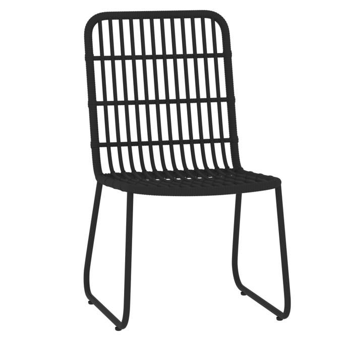 Maison Exclusive - Ensemble à manger de jardin 7 pcs Noir