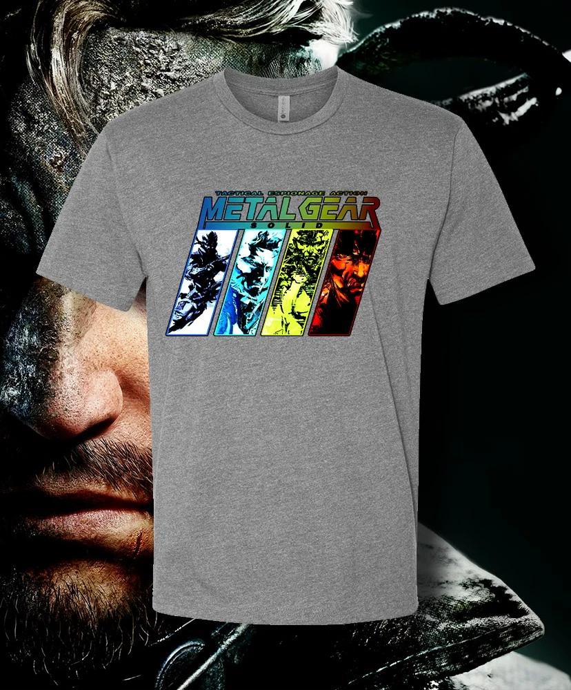 Metal Gear Solid V2 Retro Video Game TShirt Loose Fit Casual Pure Cotton Couple Streetwear Top  vintage t shirt