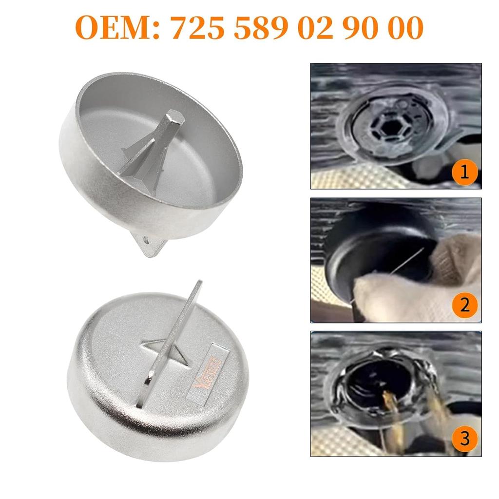 7PCS Metal Transmission Oil Change Filling Tool, Compatible With Mercedes Benz 725.0 8-Speed 9-Speed Transmission, With 9-Speed Hybrid Fuel Filler