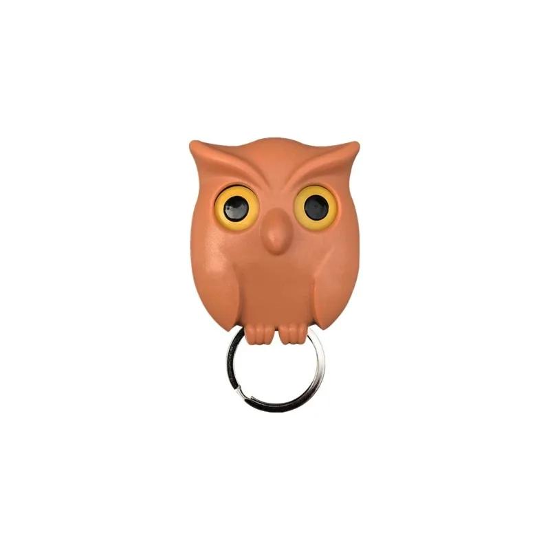 Adhesive Wall Hook Magnetic Keychain Keys Holder Creativity Will Open Eyes Hanging Ke Magnet Fixed Home Decoration Owl Hooks