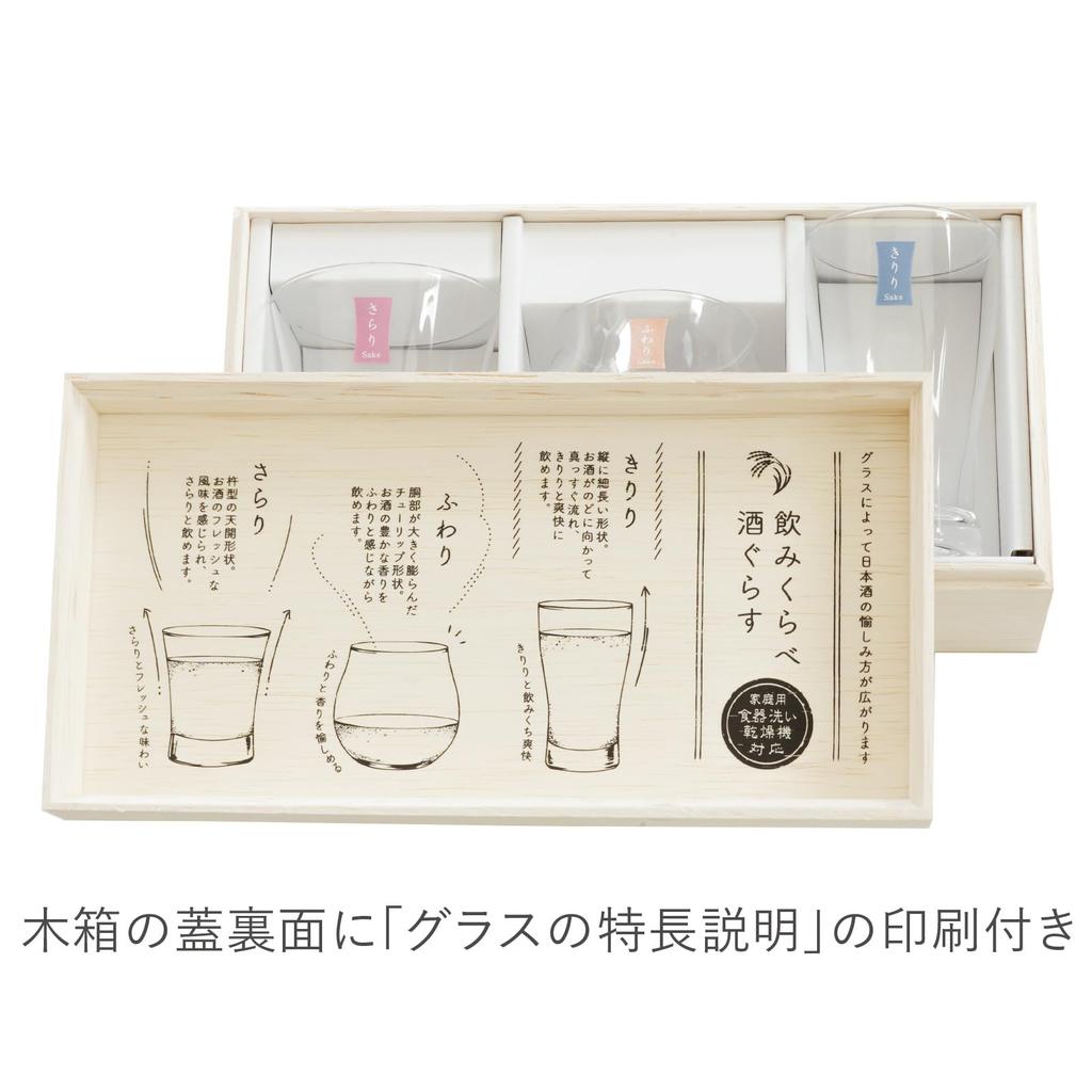 Toyo Sasaki Glass Cold Sake Glasses for Tasting and Made in Dishwasher Sake Perfect for Respect for the Aged Wooden Comparison, 12-Piece Set, Japan,
