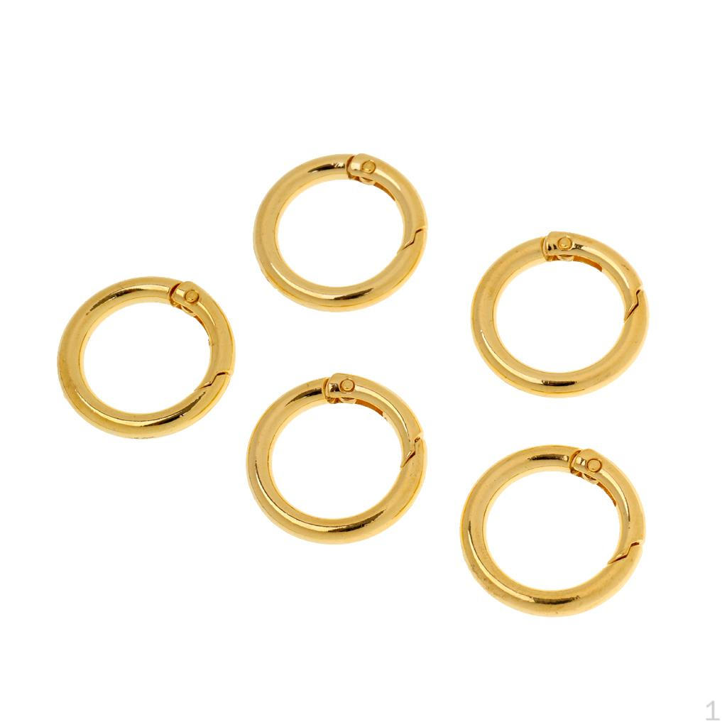 Zinc Alloy Round Carabiner Clips - Pack of 5