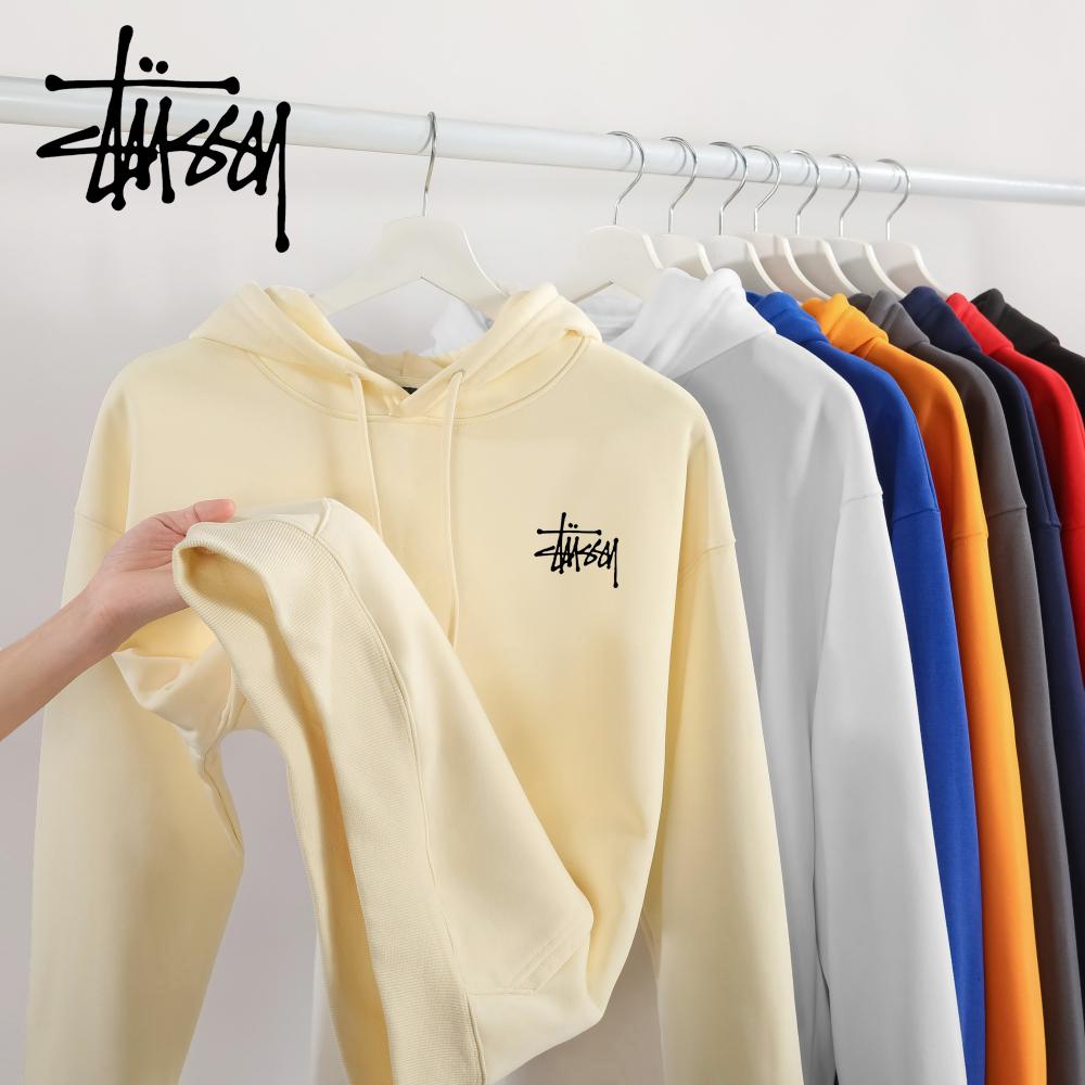 

Stussy осень/зима утепленная плюшевая толстовка с капюшоном из хлопка высокого качества с принтом логотипа