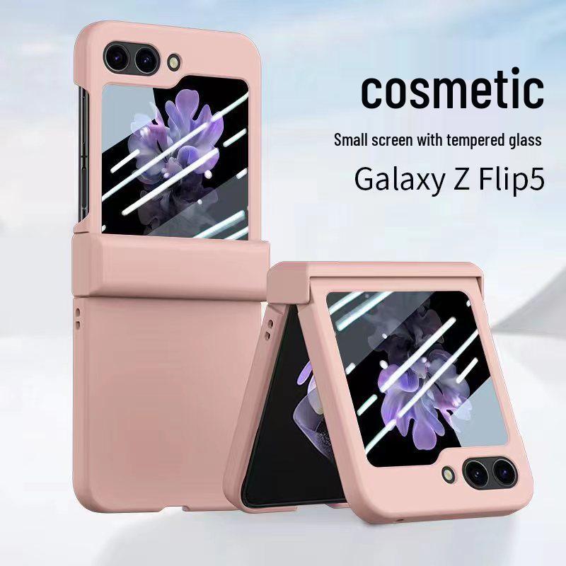 Samsung Z Flip7 Skin-Feel PC Protective Case: Full Coverage, Three-Piece Set for Flip4/5