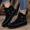 Winter Fashion Suede Women Chelsea Boots Ladies Button Design Ankle Casual Shoes Female Flats Botas Mujer Plus Size 43