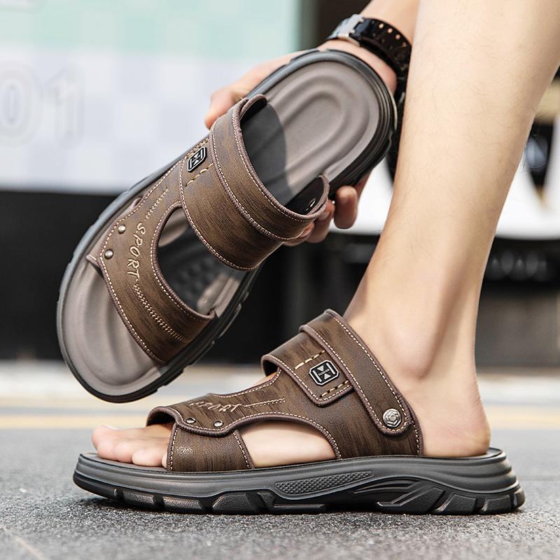 

МодаМужские Походные Сандалии мода Кожаные Рыбацкие Сандалии Уличные Пляжные Спортивные Летние-открытый Носок мужские сандалии повседневные пляжные шлепанцы 10 коричневый