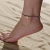 Bohemian Style Colorful Rice Bead Love Pendant for Women's Ankles