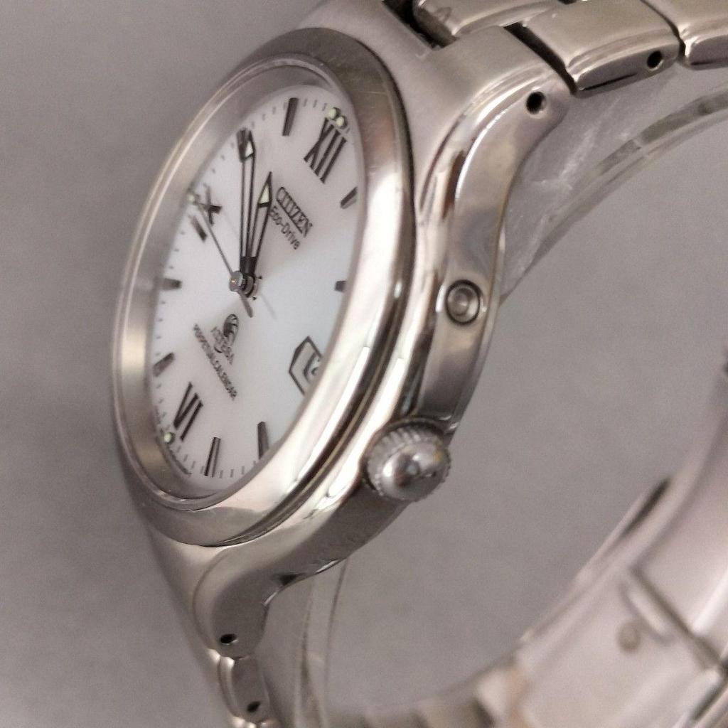 Used [Working Item] CITIZEN Atessa Eco Drive Perpetual Calendar Watch E760-K17691 Solar Titanium