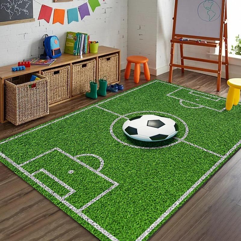 Indoor Soccer Anti-slip Rug Gaming and Business Rug Living Room Coffee Table Mat Bedroom Bed Rug  Bedroom Decorative Rug