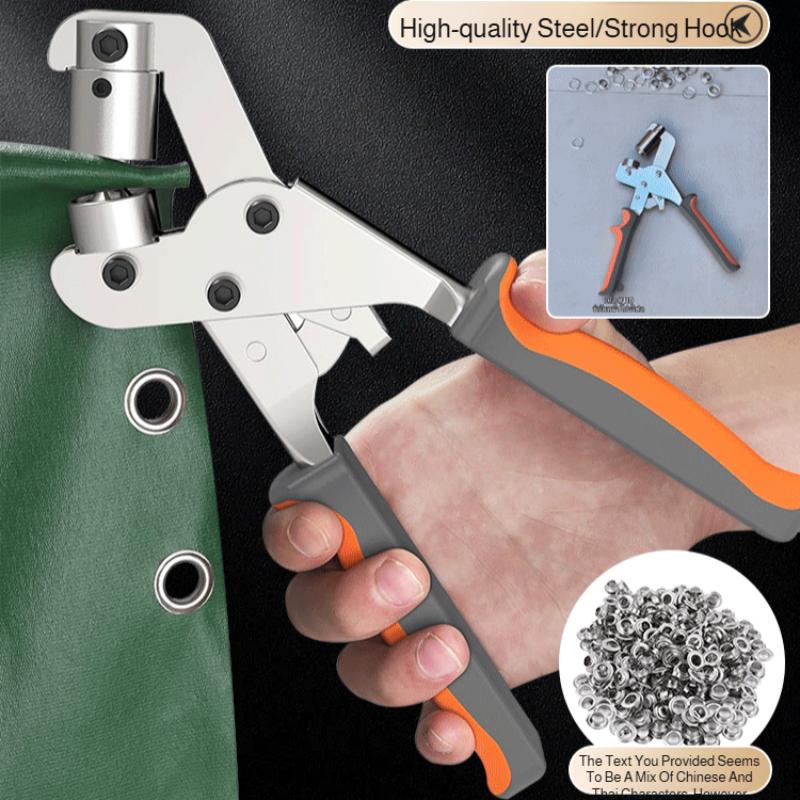 Handheld Hole Punch Eyelet Installation Tool 10mm Grommet Eyelet Plier Kit Metal Air Hole Rivet Plier for DIY Sewing & Crafting
