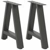 Vidaxl Coffee Table Legs, 2 Pcs, Anthracite, 38X(42-43) Cm, Steel