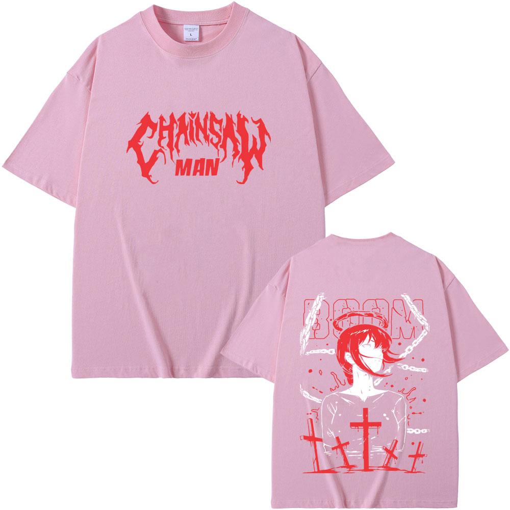 Anime Chainsaw Man Makima Graphic Tshirts Men Women Fashion Vintage Oversized Streetwear Summer Unisex Manga Lovers Fans Gift