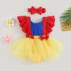 Citgeett Sommer Baby Mädchen Body Rüschen Ärmellos Lässig Party Oberteile + Stirnband Outfit Kleidung Anzug