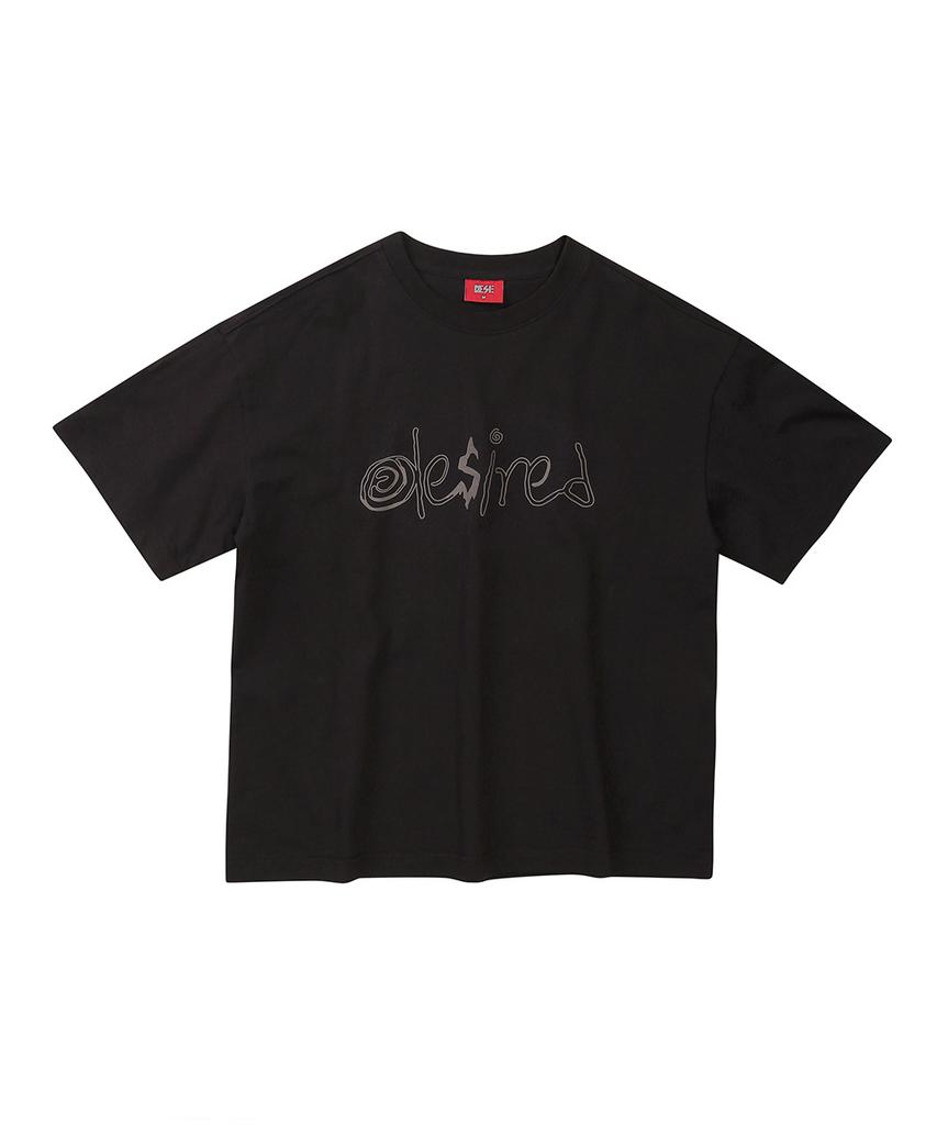 Desiledeu Front Graphic Crop Short Sleeve T-Shirt-Fbsk5805D03