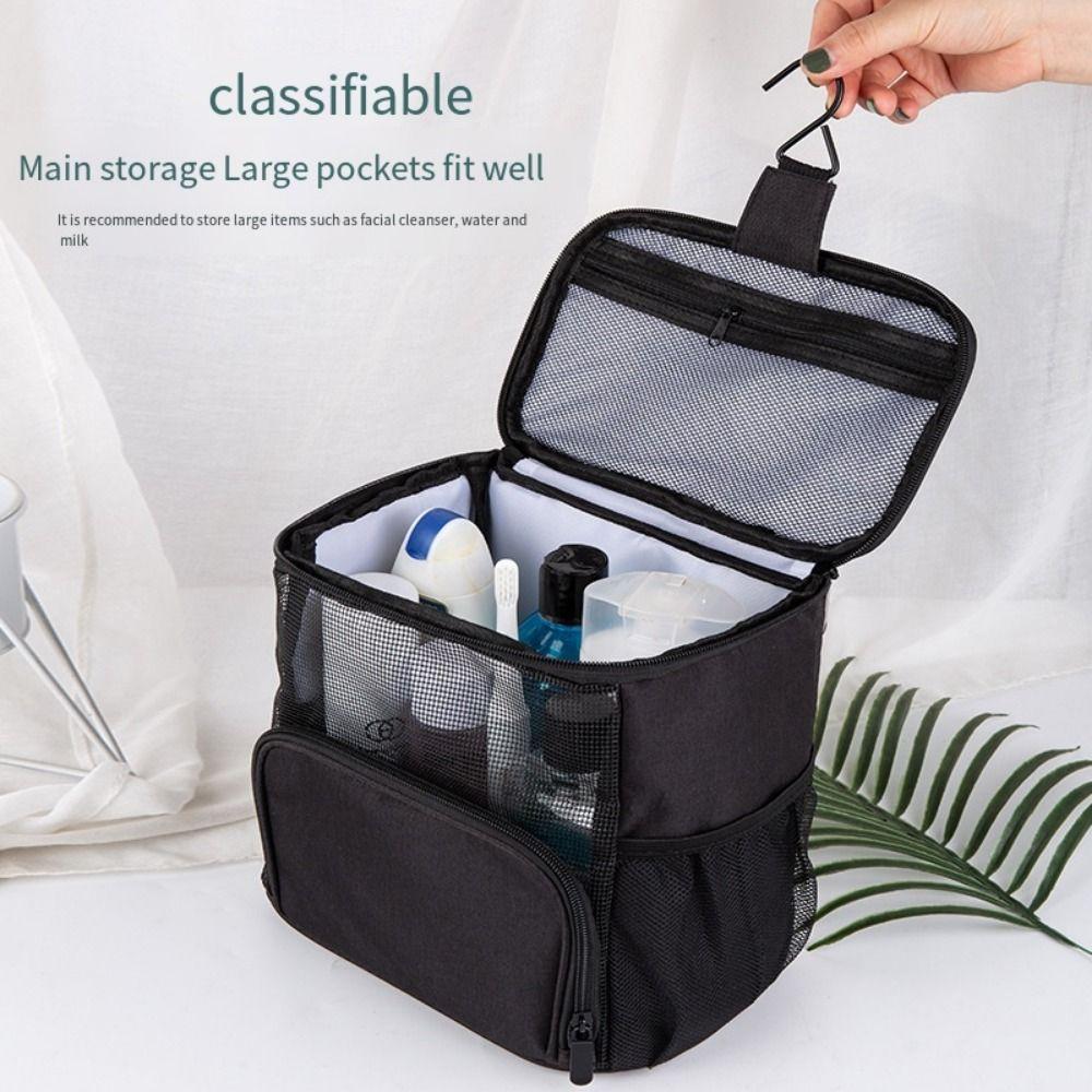 Quick Dry Shower Bag Hook Toiletry Case Upgraded Foldable Mesh Tote Bathroom