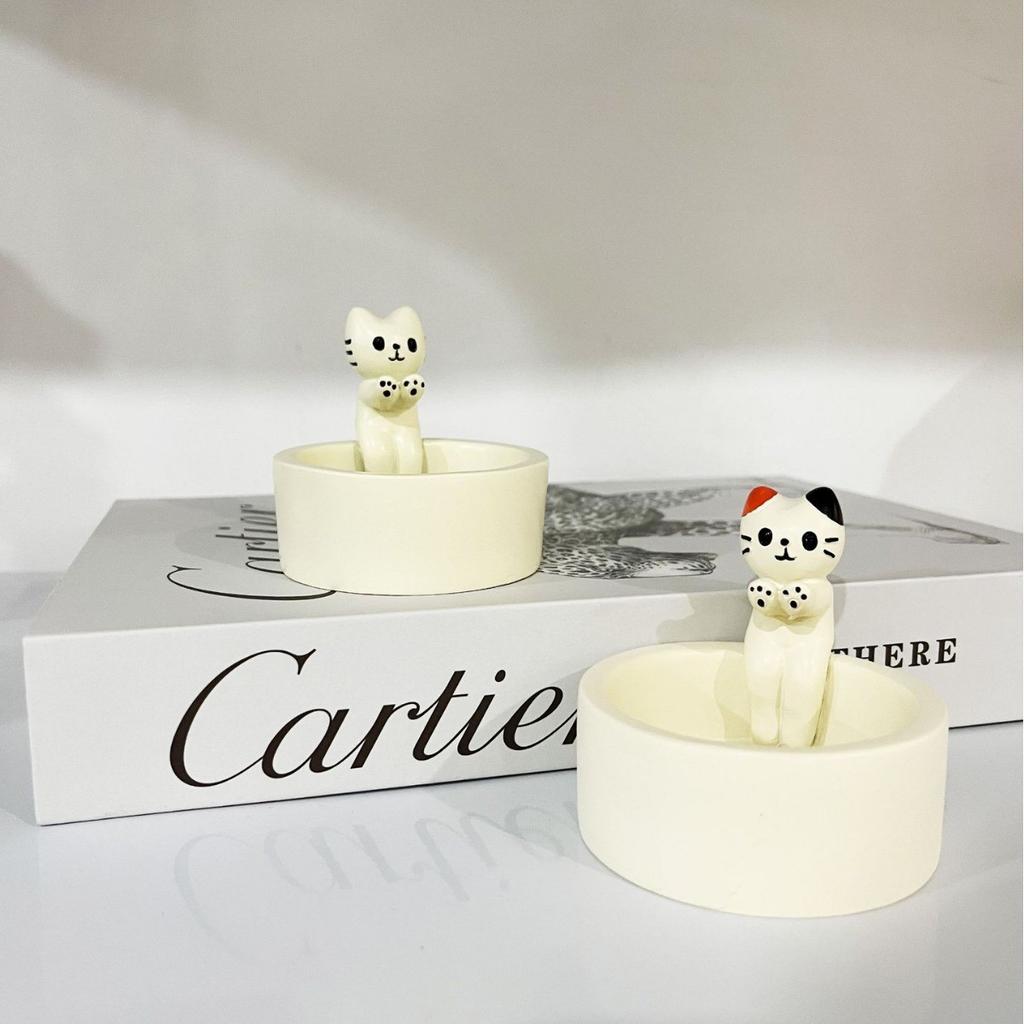 Cartoon Kitten Candlestick Decoration Home Ornament