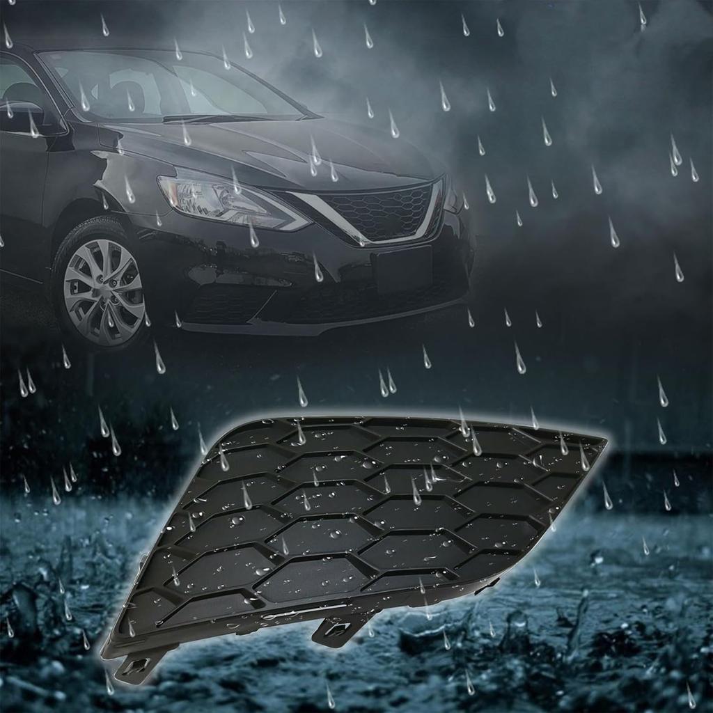 WFLNHB Left Side Front Bumper Fog Light Cover Grilles Replacement for Nissan Sentra 2016-2018 Fog Light Bezels Driver Side