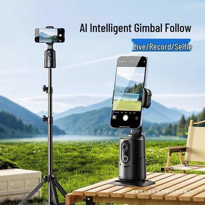 360° besisukantis selfie strypas su automatiniu veido sekimo stabilizatoriumi tiesioginėms transliacijoms