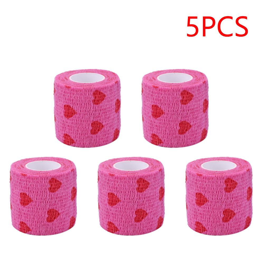 5/10PCS Rose Red Heart Dog Cat Medical Bandage Elastic Nonwovens Bandage Practical Beautiful Eco-friendly Elastoplast for Pets