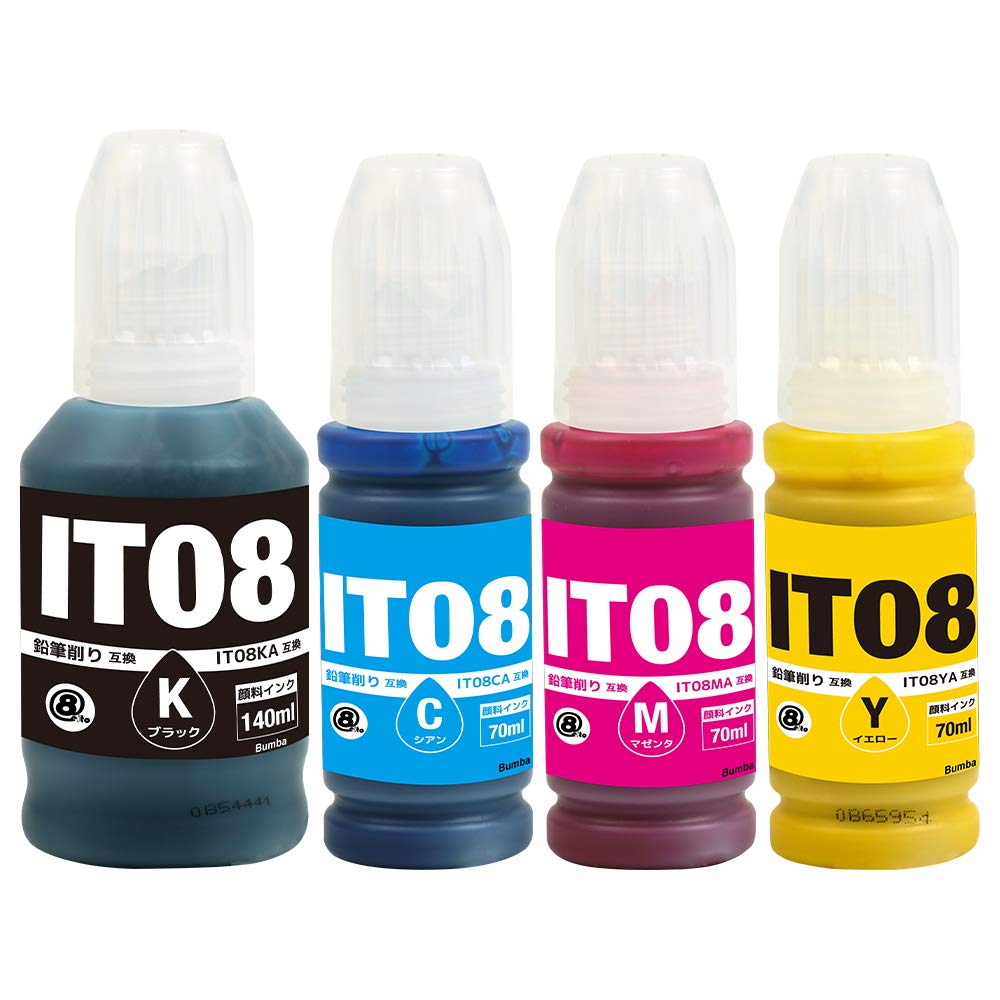 

IT08 pigment set for Bumba ink bottle year product Pencil sharpener IT08 IT08KA IT08CA IT08MA IT08YA (KA/CA/MA/YA) 4-color Epson, [1 warranty]