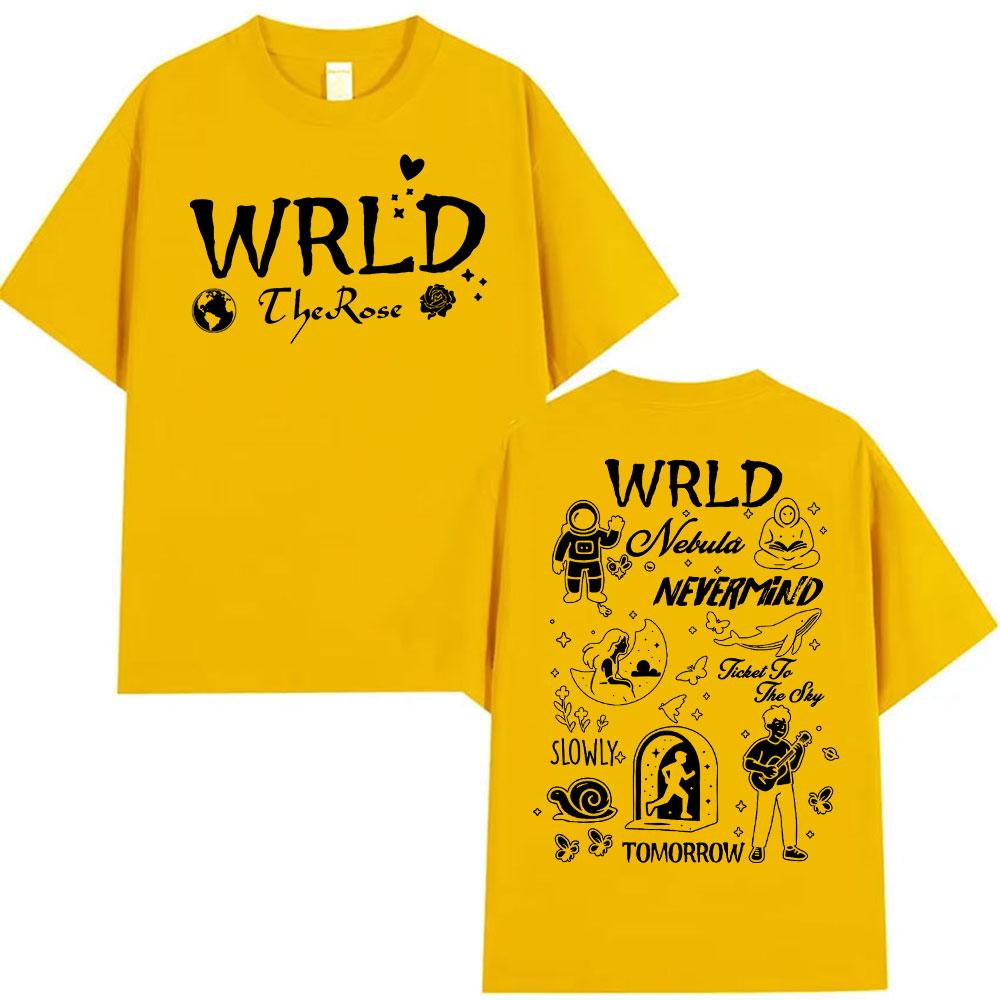 2025 Summer The Rose Once Upon AWRLD World Tour Men Women Hip Hop Kpop Fashion Cotton Short Sleeve Tshirt Harajuku Streetwear