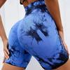 High Waist Tie-Dye Yoga Shorts for Women - Tummy Control & Butt Lift, Sports Fitness Style
