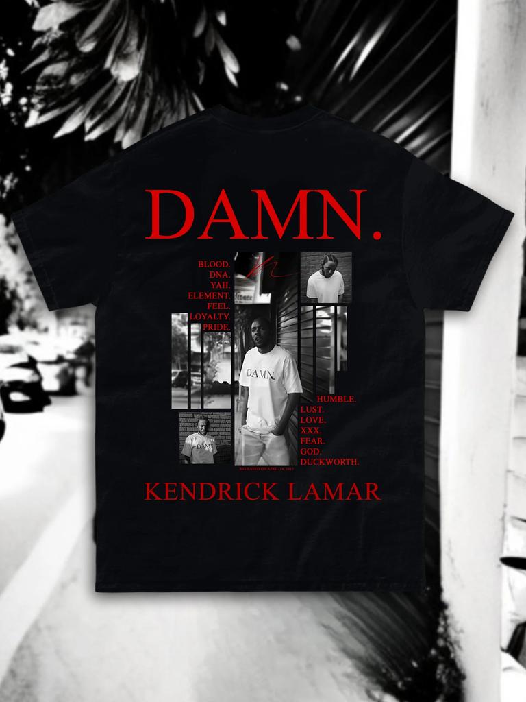 Rapper Damn Kendrick Lamar Tshirt Pglang Mr Morale The Big Steppers Album Unisex Women Cotton Tee Shirts Hip Hop Streetwear