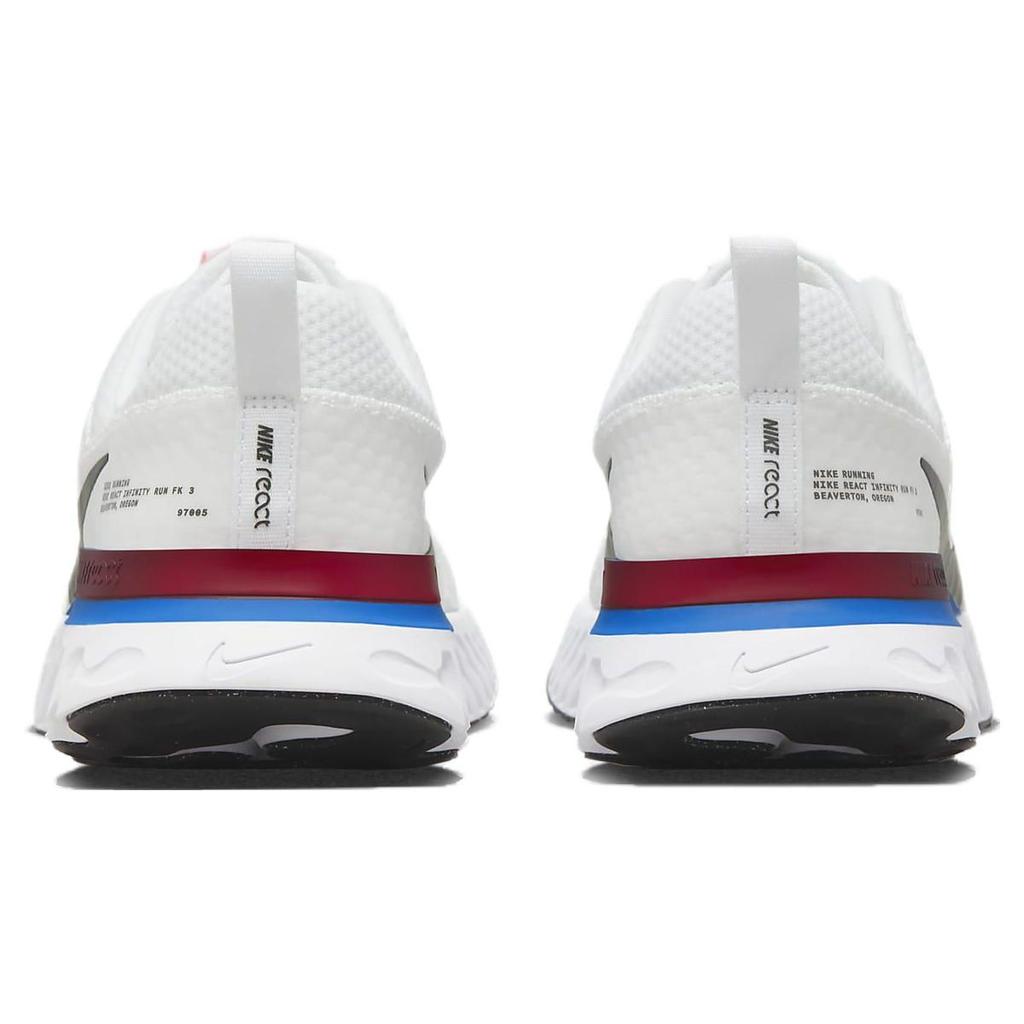 Nike React Infinity Run Flyknit 3 White Photo Blue Red Men Sneakers University-Red Black FJ3994-100
