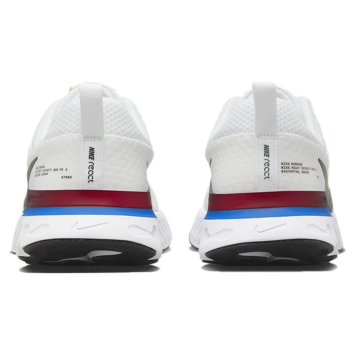 Nike React Infinity Run Flyknit 3 White Photo Blue Red Мужские кроссовки University-Red — фото 5