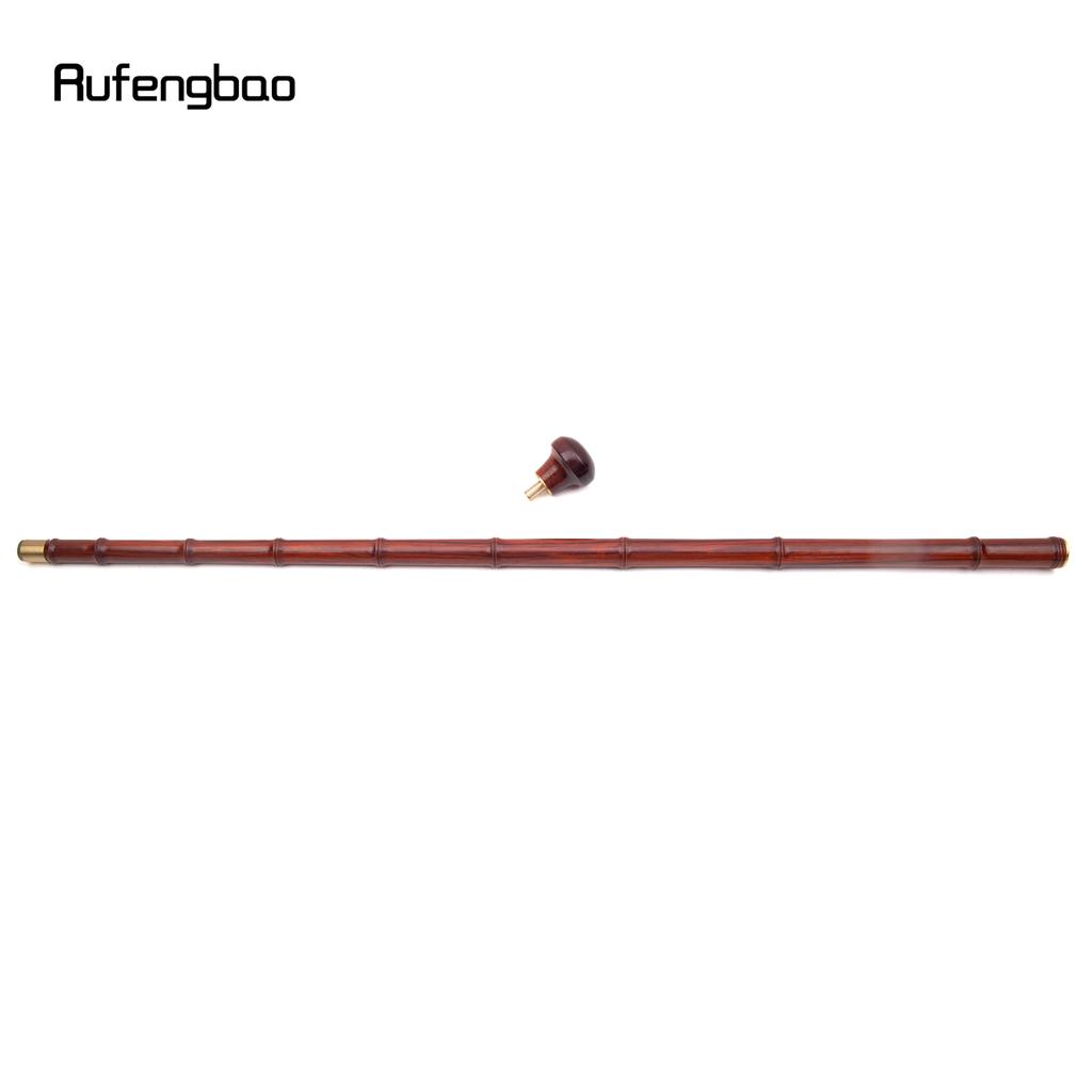 Red Round Wooden Bamboo Joint Walking Stick Decorative Cospaly Party Wood Walking Cane Halloween Mace Wand Crosier 89cm