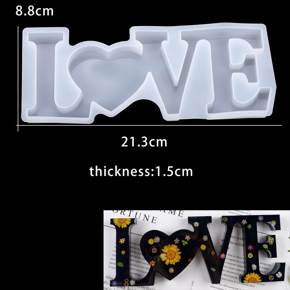 Home Love Silicone Mold Letters Epoxy Resin Mould for DIY Resin Crafts Casting Molds Home Decoration Jewelry Making Tool